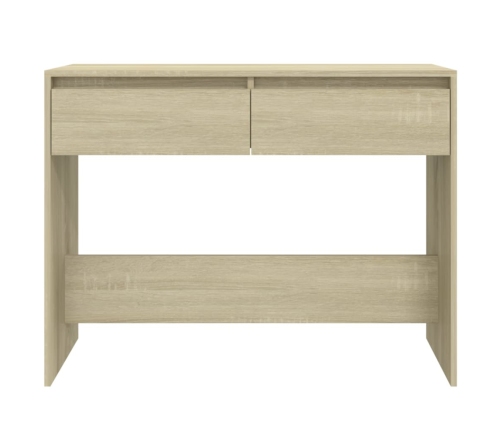 vidaXL Mesa consola madera de ingeniería roble Sonoma 100x35x76,5 cm