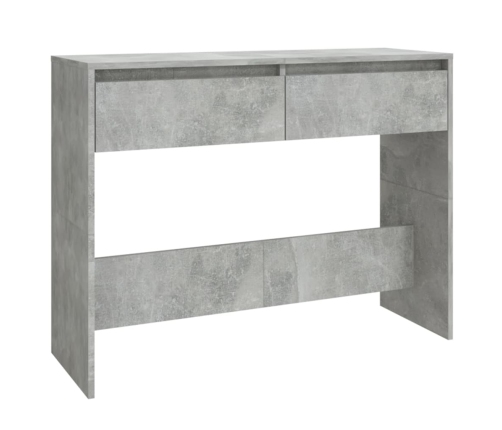 Mesa consola madera de ingeniería gris hormigón 100x35x76,5 cm