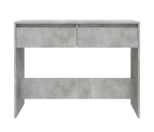 Mesa consola madera de ingeniería gris hormigón 100x35x76,5 cm