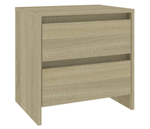 Mesita de noche madera ingeniería roble Sonoma 45x34,5x44,5 cm