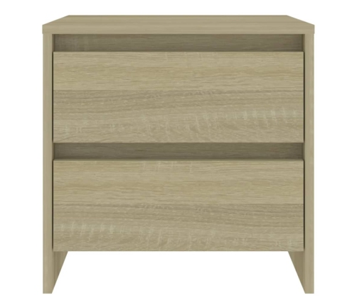 Mesita de noche madera ingeniería roble Sonoma 45x34,5x44,5 cm