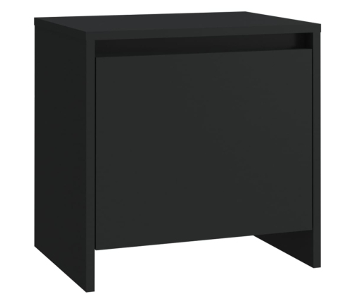 vidaXL Mesitas de noche 2 uds madera ingeniería negro 45x34x44,5 cm