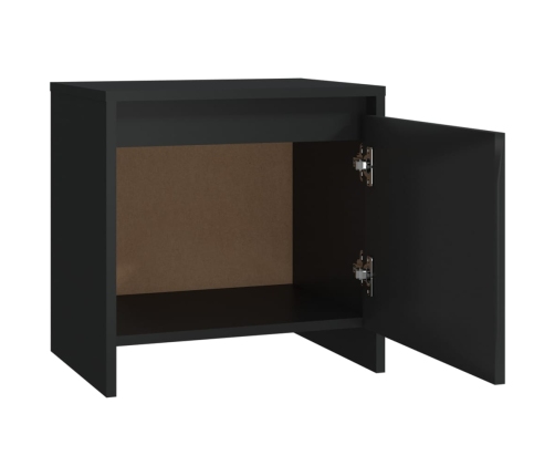 vidaXL Mesitas de noche 2 uds madera ingeniería negro 45x34x44,5 cm