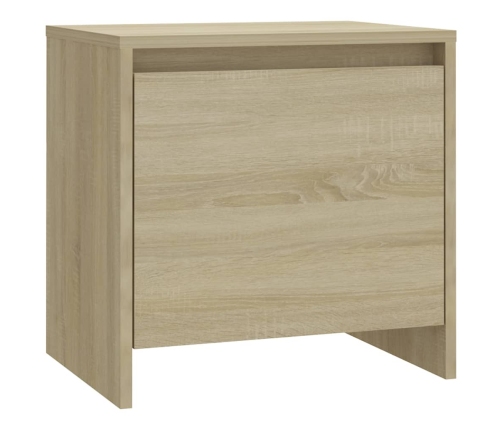 Mesita de noche madera ingeniería roble Sonoma 45x34,5x44,5 cm