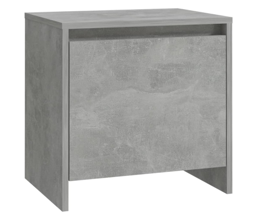 vidaXL Mesita de noche madera ingeniería gris hormigón 45x34x44,5 cm