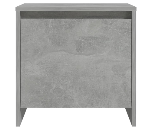 vidaXL Mesita de noche madera ingeniería gris hormigón 45x34x44,5 cm