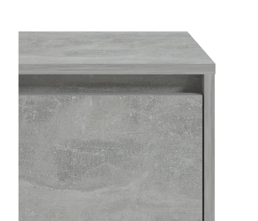 vidaXL Mesita de noche madera ingeniería gris hormigón 45x34x44,5 cm