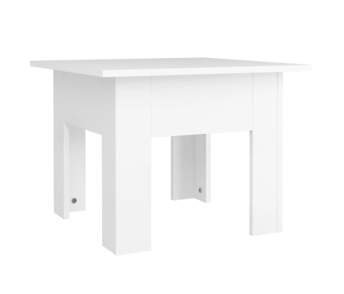 vidaXL Mesa de centro madera contrachapada blanco 55x55x42 cm