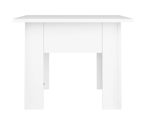 Mesa de centro madera contrachapada blanco 55x55x42 cm