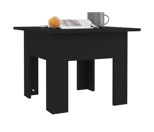 Mesa de centro madera de ingeniería negra 55x55x42 cm