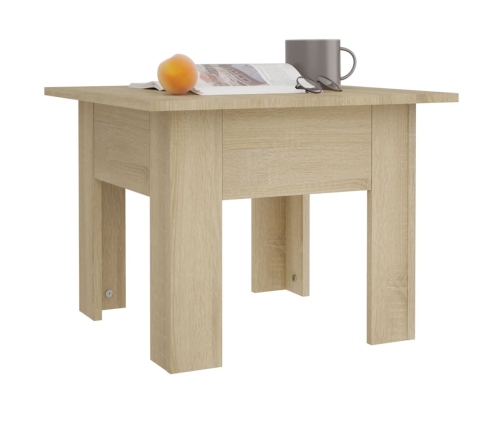 Mesa de centro madera de ingeniería roble Sonoma 55x55x42 cm