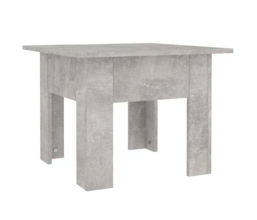 vidaXL Mesa de centro madera contrachapada gris hormigón 55x55x42 cm