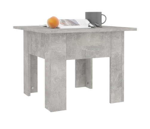 vidaXL Mesa de centro madera contrachapada gris hormigón 55x55x42 cm