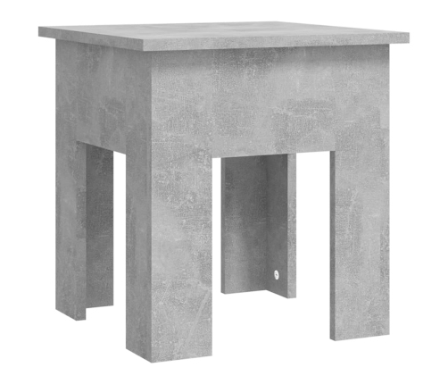 Mesa de centro madera de ingeniería gris hormigón 40x40x42 cm