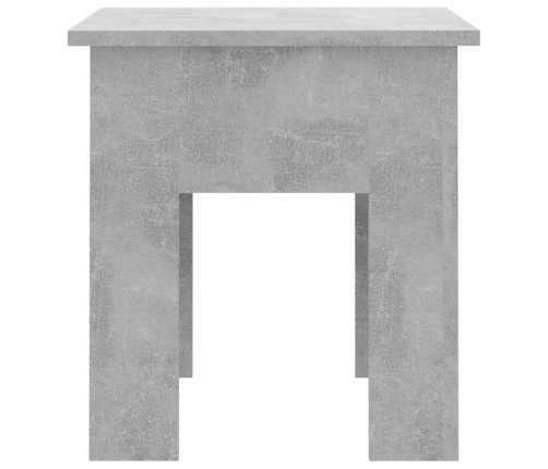 Mesa de centro madera de ingeniería gris hormigón 40x40x42 cm