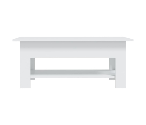 vidaXL Mesa de centro madera de ingeniería blanca 102x55x42 cm