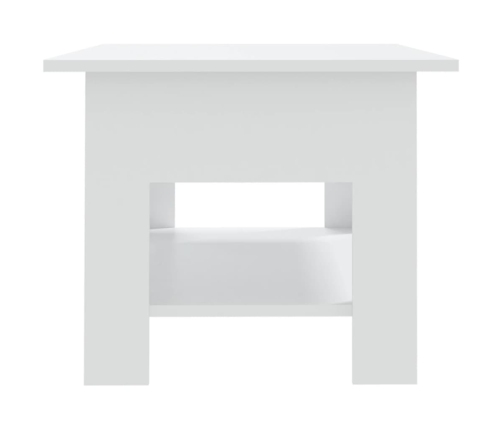 vidaXL Mesa de centro madera de ingeniería blanca 102x55x42 cm