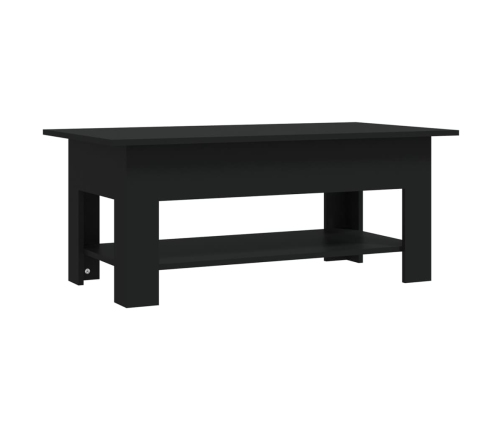 Mesa de centro madera de ingeniería negra 102x55x42 cm