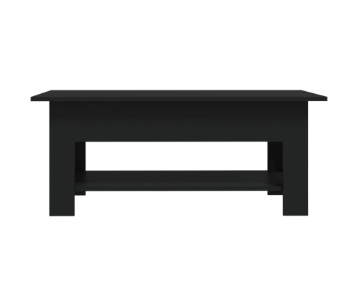 Mesa de centro madera de ingeniería negra 102x55x42 cm