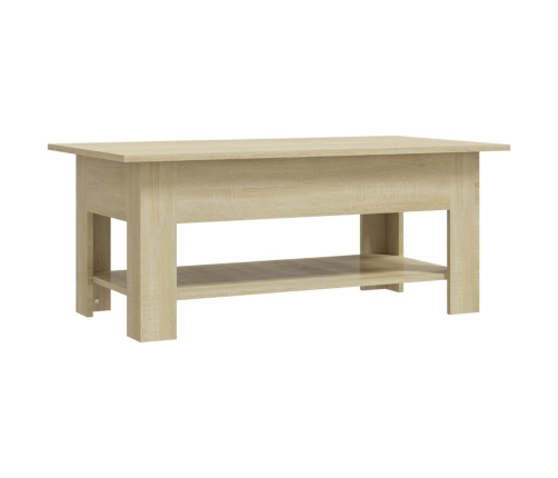 Mesa de centro madera de ingeniería roble Sonoma 102x55x42 cm