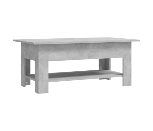 Mesa de centro madera de ingeniería gris hormigón 102x55x42 cm