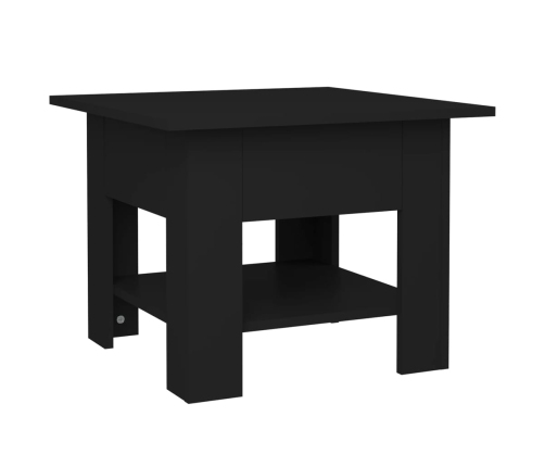 Mesa de centro madera de ingeniería negra 55x55x42 cm