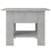 Mesa de centro madera contrachapada gris hormigón 55x55x42 cm