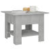 Mesa de centro madera contrachapada gris hormigón 55x55x42 cm