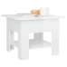 vidaXL Mesa de centro madera de ingeniería brillo blanco 55x55x42 cm