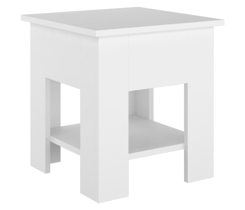 Mesa de centro blanco madera contrachapada 40x40x42 cm