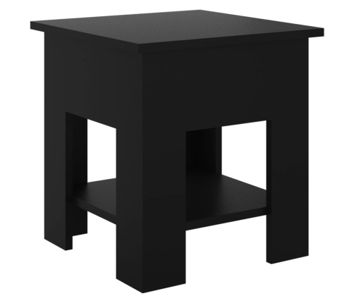 vidaXL Mesa de centro madera de ingeniería negra 40x40x42 cm