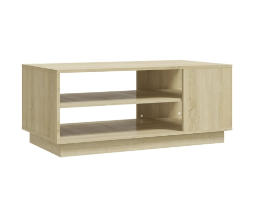 Mesa de centro madera de ingeniería roble Sonoma 102x55x43 cm