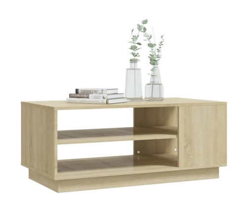 Mesa de centro madera de ingeniería roble Sonoma 102x55x43 cm