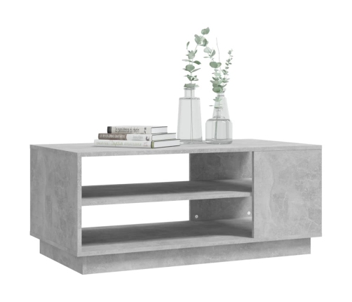 Mesa de centro madera de ingeniería gris hormigón 102x55x43 cm