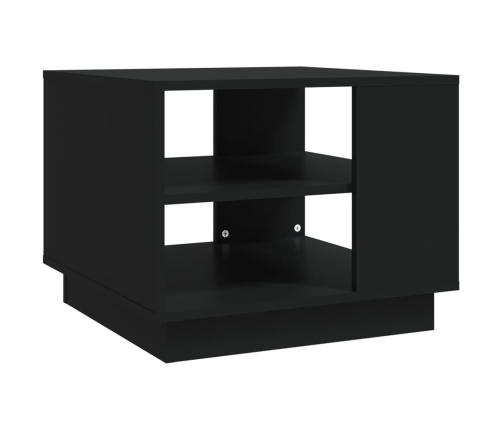 vidaXL Mesa de centro madera de ingeniería negra 55x55x43 cm