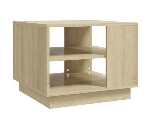 vidaXL Mesa de centro madera de ingeniería roble Sonoma 55x55x43 cm