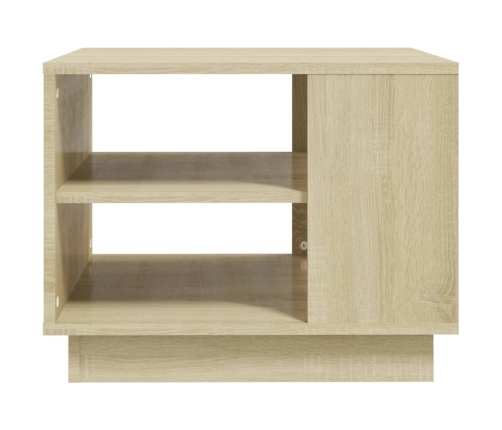 vidaXL Mesa de centro madera de ingeniería roble Sonoma 55x55x43 cm