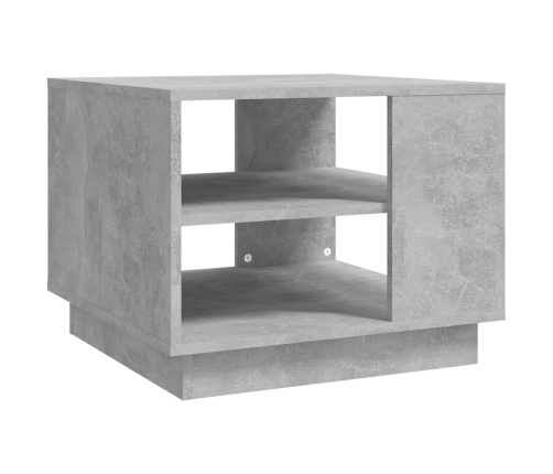 vidaXL Mesa de centro madera de ingeniería gris hormigón 55x55x43 cm