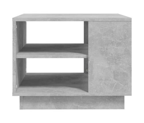 vidaXL Mesa de centro madera de ingeniería gris hormigón 55x55x43 cm