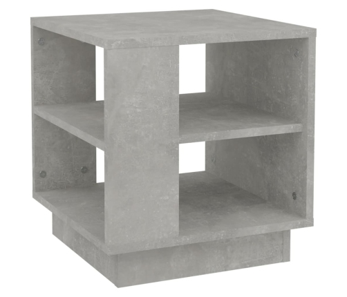 Mesa de centro madera de ingeniería gris hormigón 40x40x43 cm