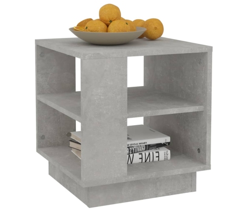 Mesa de centro madera de ingeniería gris hormigón 40x40x43 cm