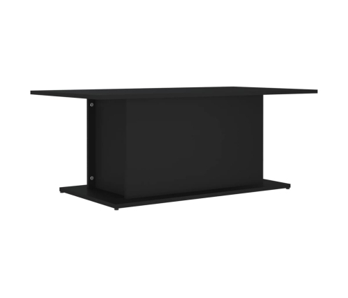 Mesa de centro madera contrachapada negro 102x55,5x40 cm