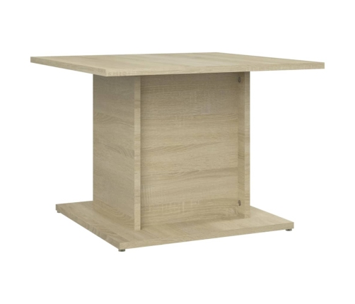 Mesa de centro madera ingeniería roble Sonoma 55,5x55,5x40 cm
