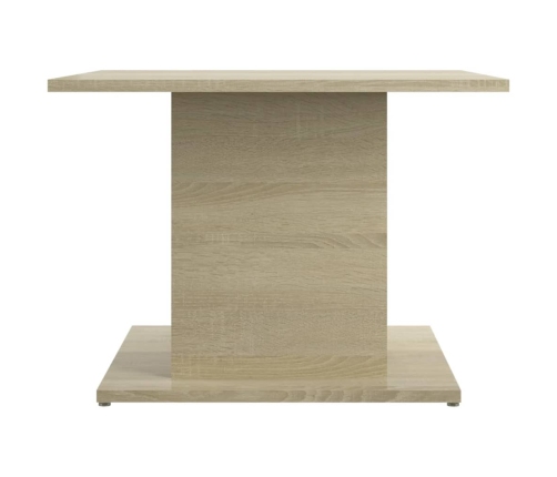 Mesa de centro madera ingeniería roble Sonoma 55,5x55,5x40 cm