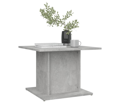 Mesa de centro madera ingeniería gris hormigón 55,5x55,5x40 cm