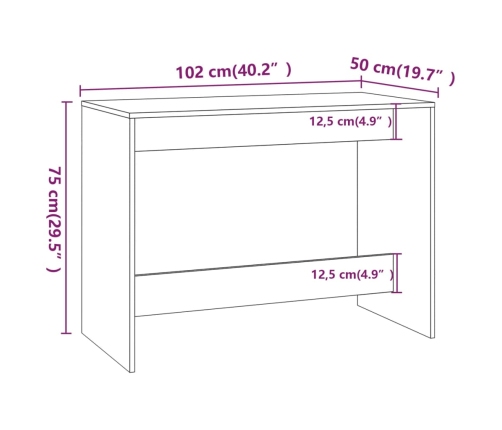 Juego de comedor 3 piezas madera ingeniería roble ahumado