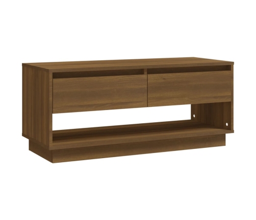 Mueble de TV madera de ingeniería marrón roble 102x41x44 cm