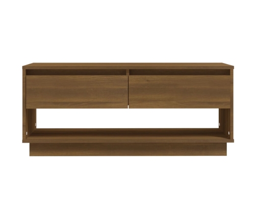 Mueble de TV madera de ingeniería marrón roble 102x41x44 cm