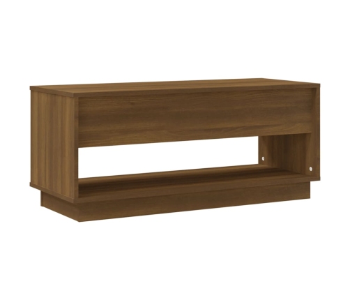 Mueble de TV madera de ingeniería marrón roble 102x41x44 cm