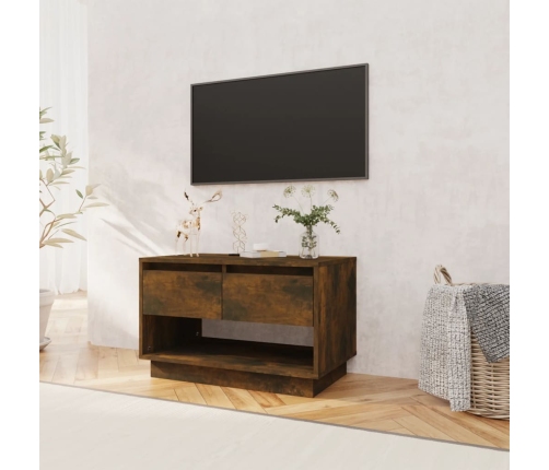 Mueble de TV madera de ingeniería roble ahumado 70x41x44 cm